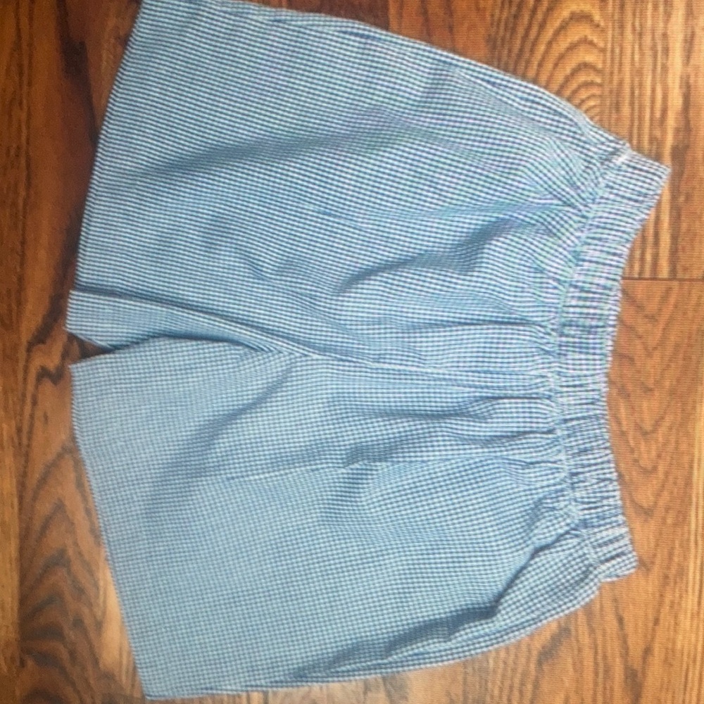 Vive La Fete Navy Blue Gingham Checkered shorts